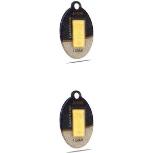 AgaKulche 1 Gram Altın 2 Adet (995) 24 Ayar Külçe Altın