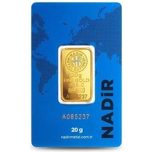 AgaKulche Nadir 20 Gram Altın (995) 24 Ayar Külçe Altın