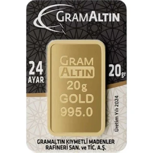İstanbul Altın Rafinerisi 20 Gram (995) 24 Ayar Külçe Altın