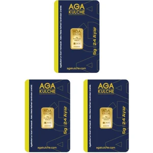 5 Gram 995 24 Ayar Külçe Altın 3 Adet