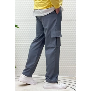 Erkek Full Likralı Rahat Kesim Kargo Cepli  Baggy Jogger Pantolon