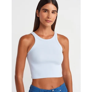 21104 Fitilli Crop Top-Açık Mavi