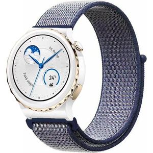 Huawei Watch Gt3 Pro 43MM Seramik ile Uyumlu Kordon Kumaş Desenli Cırt Cırtlı Spor Kayış