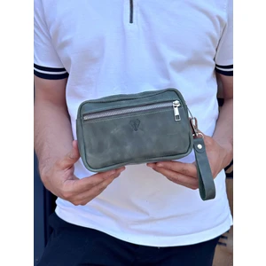 Hakiki Deri Erkek El Çantası – Bileklik Askılı, Fermuarlı, Günlük Kullanıma Uygun
