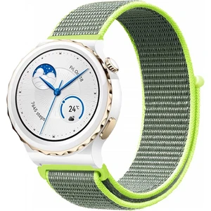 Huawei Watch Gt3 Pro 43MM Seramik ile Uyumlu Kordon Kumaş Desenli Cırt Cırtlı Spor Kayış