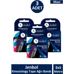 Kinesio Bandı 5 cm x 5 M - Mavi 3 Adet