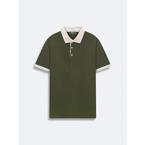 Basıc Polo Yaka Regular Yeşil T-Shırt