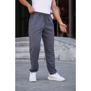 Rahat Keten Karışımlı Bağcıklı Pantolon