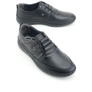 Erkek Yazlık Iç Dış Hakiki Deri Ortopedik Rahat Taban Bağcıklı Ayarlanabilir Günlük Klasik Ayakkabı