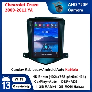Chevrolet Cruze Tesla 2009-2012  Yıl Uyumlu 9.7 Inç Tesla Ekran  4 GB Ram 64 GB Hafıza Multimedya Carplay Navigasyon