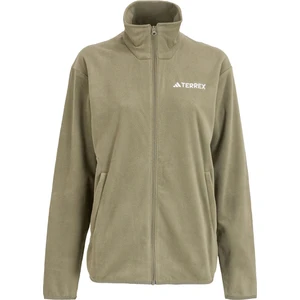 Adidas Yeşil Erkek Fermuarlı Normal Düz Polar Sweatshırt JX5069 mt Ess Fz Fl