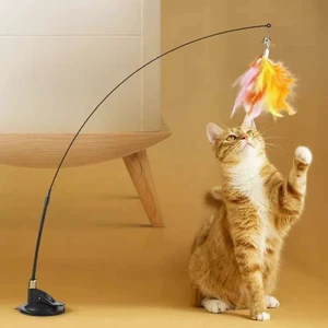 Vantuzlu Tüylü Zilli Kedi Oyun Oltası