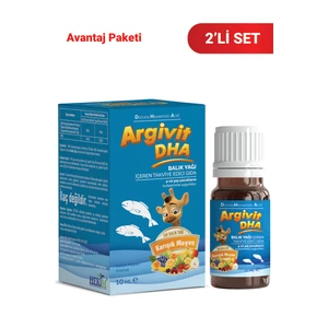 DHA 10 ml Damla Balık Yağı İçeren Takviye Edici Gıda 2’li Paket - Karışık Meyve Aromalı 