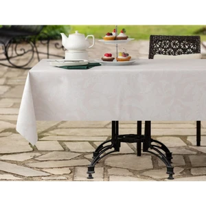 Madame Coco Elisa Pvc Masa Örtüsü - Bej / Beyaz - 100x140 Cm