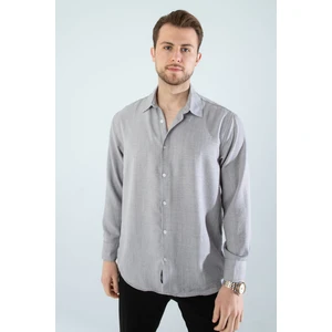  Mevsimlik Keten Dokulu Uzun Kollu Oversize Erkek Geniş Kalıp Gömlek(Ürün Geniş Kesimdir)