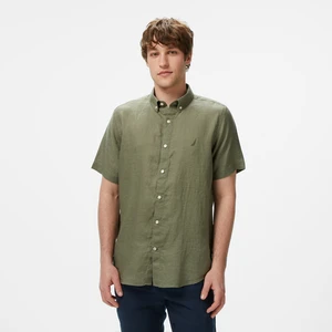 Erkek Haki Classic Fit Gömlek