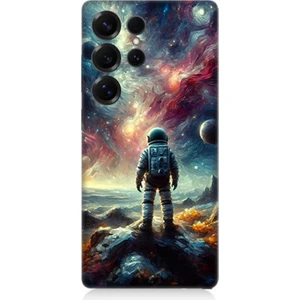 Samsung Galaxy S25 Ultra Uyumlu Galakside Yalnız Astronot  Desenli Silikon Kılıf