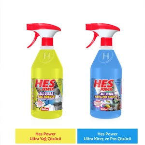 Hes Power Yağ + Kireç ve Pas Sökücü İkili Set 1000 ml x 2 Temizlik Spreyi