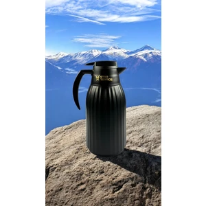 Oluklu Gövde 1,5 Lt Termos - Siyah
