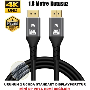 SHOW PRIME Displayport Dp Kablo 4K Premium 360 Herze Kadar Destekli