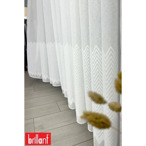 Keten Zigzak 1/2,5 Normal Pileli Ütü Istemez Kırışmaz Zigzak Desenli Tül Perde