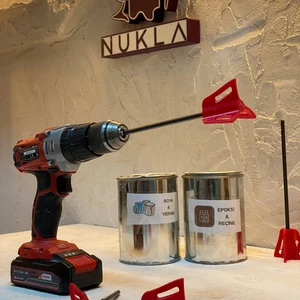 Şarjlı Matkap Uyumlu Karıştırıcı Uç – Epoxy, Boya, Taş Tozu ve Alçı Için Mikser Ucu – 20 cm Uzunluk / 60 mm Karıştırma Çapı – Plastik Ağız Demir Gövde Kompakt Tasarım