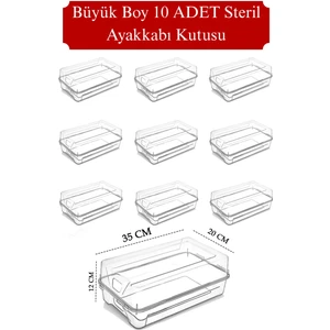 10'lu Set Erkek Ayakkabı Saklama Kutusu Set
