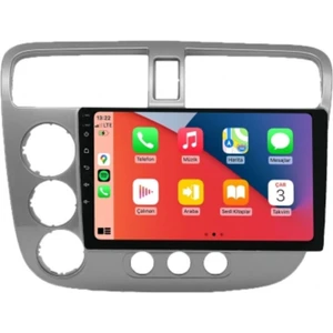 Cartech Q101779 Honda Civic Vtech 2001 2006 6 GB Ram 64 GB Hafıza QLED Ekran Carplay Android Multimedya Teyp