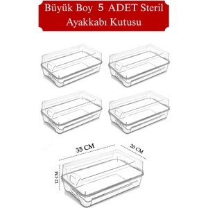 5'li Set Erkek Ayakkabı Saklama Kutusu