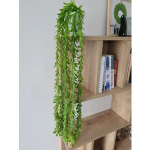 Elmas Saksılı 5 Dallı Yoğun Yapraklı Yapay Bitki Çiçek Sarkıt Dekor (75 Cm)