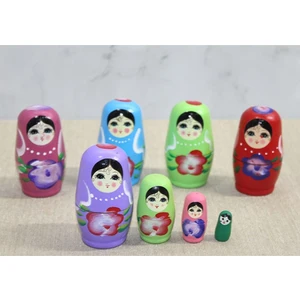 4'lü Ahşap Matruşka 8 cm