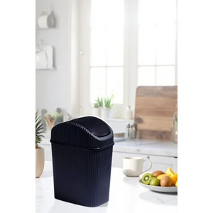 Kapaklı Banyo ve Mutfak Tezgah Üstü Çöp Kovası Ev Ofis Çöp Kutusu 2,5 Lt