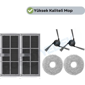 Dreame X40 Ultra L40 Ultra Uyumlu Hepa Filtre Yan Fırça Mop-6 Parça