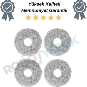 Dreame X40 Ultra L40 Ultra Uyumlu Mikrofiber Mop Bez 4 Adet
