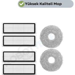 Dreame L10S Pro Gen 2 Uyumlu Yedek Hepa Filtre ve Mop-6 Parça