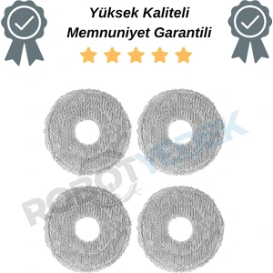 Dreame Bot L10S Pro Uyumlu 4 Adet Mikrofiber Mop Bez
