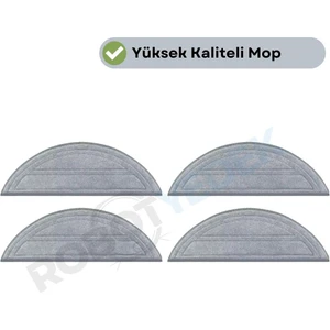 Roborock Saros 10 Uyumlu 4 Adet Mikrofiber Mop Bez