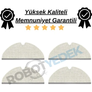Roborock Q7 Max Uyumlu 4 Adet Mop Fiber Paspas