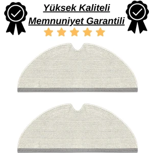 Roborock Q7 Max Uyumlu 2 Adet Mop Fiber Bez Paspas-Yüksek Kaliteli
