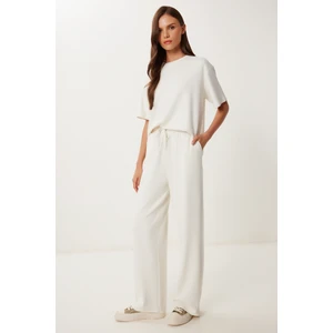 Rahat Esnek Örme Alt-Üst Takım LBY0004 KEMİK