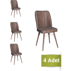Avenza Living Kare Gold 4'lü Sandalye Mutfak Sandalyesi