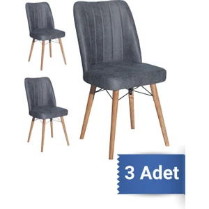 Avenza Living Kare Gold 3'lü Sandalye Mutfak Sandalyesi