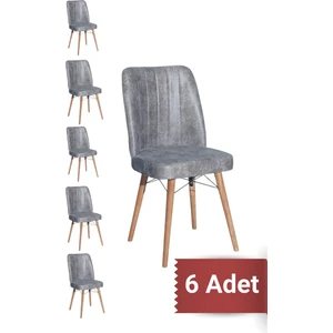 Avenza Living Kare Gold 6'lı Sandalye Mutfak Sandalyesi