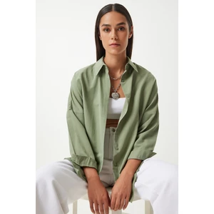 Oversize Basic Gömlek LDD0003 HAKİ