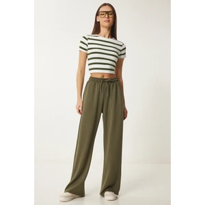 Geniş Paça Modal Eşofman Altı LUB0070 HAKİ