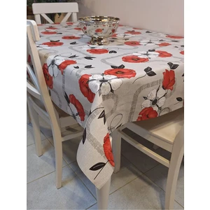 Başak Ev Tekstili Elyaflı Pvc Muşamba - Desenli Silinebilir Masa Örtüsü ( Kırmızı)