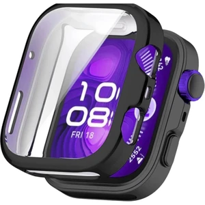 Huawei Watch Fit 4 Pro Uyumlu Silikon Ekran ve Kasa Koruyucu Siyah