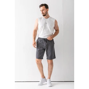 Erkek Beli Ayarlanabilir Çift Cepli Şort Antrasit - 9239