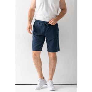 Erkek Beli Ayarlanabilir Çift Cepli Şort Lacivert - 9239