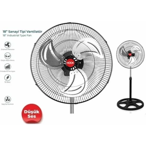 Çelik Ayaklı Vantilatör Yaz Için Büyük Sanayi Tipi Sessiz Serinletici 18'' 45CM - 85W 3 Kanatlı